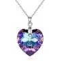 Crystalline Azuria Pendant Necklace for Women - Purple Heart Necklaces for Women with Crystals from Swarovski - 18K Gold Plated Fashion Womens Jewelry - 40cm Long Necklace - Cute Present for Girls Crystalline Azuria Pendant Necklace for Women - Purple Heart Necklaces for Women with Crystals from Swarovski - 18K Gold Plated Fashion Womens Jewelry - 40cm Long Necklace - Cute Present for Girls