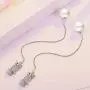 HZJCC Crystal owl dangle earrings for women long chain Artificial pearls earring crystal Animal jewelry valentine gift