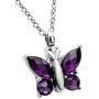 SG Cremation Jewelry Murano Glass Butterfly Urn Pendant Necklace for Ashes Memorial Keepsake