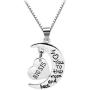 lifelovevc Women Family Jewellery Set Silver Love Heart Baby Mid Big Little Sister Pendant Necklace