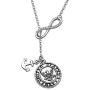 BEKECH Infinity and Military Charm Anchor Charm Lariat Y Necklace Military Jewelry for Marine Mom/Grandma/Aunt/Wife/Girlfriend