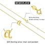Memorjew 925 Sterling Silver Initial Necklace for Women Girls, Dainty Hypoallergenic Cursive Initial Necklace for Women Girls Jewelry Gifts