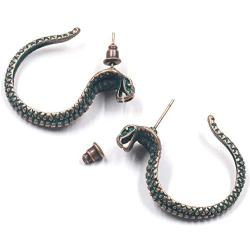 Vintage Punk Snake Cobra Stud Earrings Animal Earrings Jewelry Gift for Girl and Women