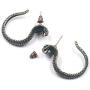Vintage Punk Snake Cobra Stud Earrings Animal Earrings Jewelry Gift for Girl and Women