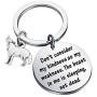 SEIRAA Wolf Charm Keychain Dont Consider My Kindness As My Weakness Inspirational Gifts for Wolf Lover