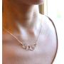 EFYTAL Happy 40th Birthday Gifts for Women Necklace, Sterling Silver 4 rings four Decades Necklaces Gift Ideas