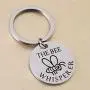 BEKECH Honey Bee Keychain The Bee Whisperer Keychain Bee Jewelry Bee Gifts for Bee Lovers,Beekeepers and Hive Owner