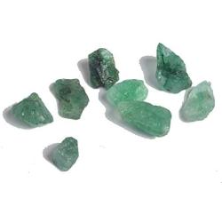 gemhub Rough Green Emerald 21.50 Ct Lot of 8 Pcs. Natural Mineral from Mother Earth