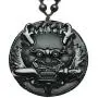 Obsidian crystal Amulet pendant necklace with bead chain for wen or women Obsidian crystal Amulet pendant necklace with bead chain for wen or women