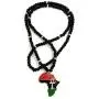 CBC Crown Pan African Colored Africa Map Continent Pendant Wooden Bead Necklace CBC Crown Pan African Colored Africa Map Continent Pendant Wooden Bead Necklace