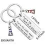 ENSIANTH Couple Keychain Lighthouse Gift You’re My Port in A Storm Keychain Set of 2 Nautical Gift
