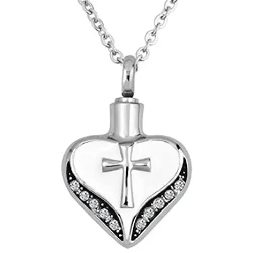 Jesse Ortega Jesus Cross Urn Necklace of Ashes Heart Love Cremation Jewelry Keepsake Memorial Necklace Jesse Ortega Jesus Cross Urn Necklace of Ashes Heart Love Cremation Jewelry Keepsake Memorial Necklace