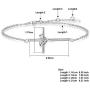 YZSFMZGE Cross Bracelet for Women 925 Sterling Silver Adjustable Bracelet