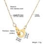 RZCXBS Handcuffs Pendant Necklace Surgical Stainless Steel Best Partners Handcuff Necklace