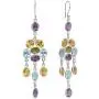 Peridot Amethyst Citrine Blue Topaz Sterling Silver Dangle Earrings Peridot Amethyst Citrine Blue Topaz Sterling Silver Dangle Earrings