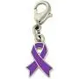 PinMarts Purple Awareness Ribbon Domestic Violence Enamel Charm PinMarts Purple Awareness Ribbon Domestic Violence Enamel Charm