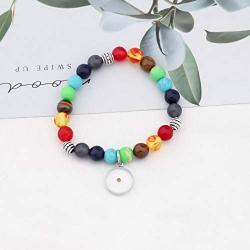 WSNANG Mustard Seed Bracelet 7 Chakra Beads Elastic Jewelry Bracelet Religious Jewelry Inspirational Christian Gift