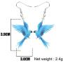 WEVENI Acrylic Macaws Parrot Earrings Blue Bird Dangle Drop Jewelry For Women Girls Nice Gift
