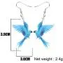 WEVENI Acrylic Macaws Parrot Earrings Blue Bird Dangle Drop Jewelry For Women Girls Nice Gift WEVENI Acrylic Macaws Parrot Earrings Blue Bird Dangle Drop Jewelry For Women Girls Nice Gift