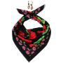 Betsey Johnson Floral Bandana & Skull Earrings Set