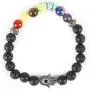 Lava Stone Beads Bracelets, Adjustable Evil Eye Jewelry (4 Pack)