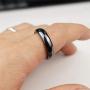 Hematite Ring, 3pcs Black Stone Magnetic Anxiety Balance Root Chakra Genuine Hematite Rings, Hematite Rings that Absorb Negative Energy then Break for Women Men Jewelry Necklace Making (7#)