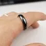 Hematite Ring, 3pcs Black Stone Magnetic Anxiety Balance Root Chakra Genuine Hematite Rings, Hematite Rings that Absorb Negative Energy then Break for Women Men Jewelry Necklace Making (7#)