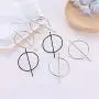 Big Circle Round Dangle Earrings Exaggerated Hollow Circle Link Stick Bar Drop Stud Earrings for Women Girls (Gold) Big Circle Round Dangle Earrings Exaggerated Hollow Circle Link Stick Bar Drop Stud Earrings for Women Girls (Gold)
