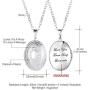 U7 Round Locket Necklace That Hold Picture Stainless Steel 18K Gold Plated Necklace with Photo Custom or Text Engrave Service, Gift for Women Girls