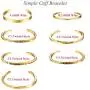 U7 Stainless Steel Personalized Cuff Bracelet Free Custom Engrave Initials/Name/Date/Location Mantra Jewelry, Solid Bangle for Men and Women, Birthday Gift U7 Stainless Steel Personalized Cuff Bracelet Free Custom Engrave Initials/Name/Date/Location Mantra Jewelry, Solid Bangle for Men and Women, Birthday Gift