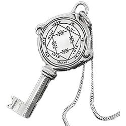 Blue White Shop King Solomon Victorious Seal Key Pendant Kabbalah Amulet Silver 925