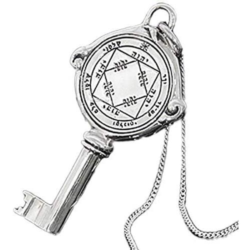 Blue White Shop King Solomon Victorious Seal Key Pendant Kabbalah Amulet Silver 925