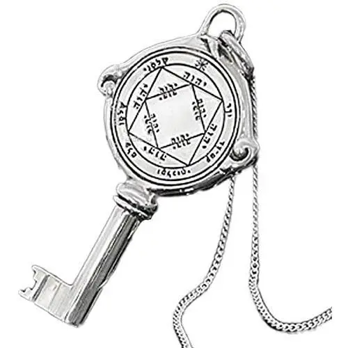 Blue White Shop King Solomon Victorious Seal Key Pendant Kabbalah Amulet Silver 925 Blue White Shop King Solomon Victorious Seal Key Pendant Kabbalah Amulet Silver 925
