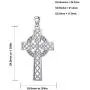 US Jewels Mens 925 Sterling Silver Irish Celtic Knotwork Cross Pendant, 34.5mm US Jewels Mens 925 Sterling Silver Irish Celtic Knotwork Cross Pendant, 34.5mm