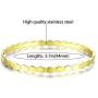 Stainless Steel Rhombus Bangle Bracelet for Women，Dainty Fashion Jewelry Gift for Wife Mom Girlfriend