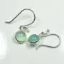 55Carat Natural Round Chalcedony Gemstone 925 Sterling Silver Earrings Fish Hook Back Handmade Jewelry 55Carat Natural Round Chalcedony Gemstone 925 Sterling Silver Earrings Fish Hook Back Handmade Jewelry