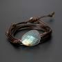 Ying An Handmade Labradorite Wax Cord Wrap Bracelet