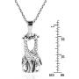AeraVida Giraffe Couple in Love .925 Sterling Silver Pendant Necklace