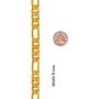 LIFETIME JEWELRY 9mm Figaro Chain Necklace 24k Real Gold Plated for Men and Teen