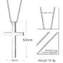 Reve Simple Stainless Steel Silver Tone Cross Pendant Necklace for Men Women, 20-24 Inches Chain Reve Simple Stainless Steel Silver Tone Cross Pendant Necklace for Men Women, 20-24 Inches Chain