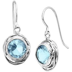 Silpada Hooked on Blue Blue Cubic Zirconia Drop Earrings in Sterling Silver