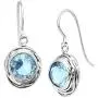 Silpada Hooked on Blue Blue Cubic Zirconia Drop Earrings in Sterling Silver