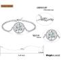 Women Tree Of Life Bracelet,925 Sterling Silver Adjustable Link Bracelet Charm Pendant With Cubic Zirconia＆Birthday Stone,Tree Jewelry Bracelet Gift For Women ＆Teen Girls （With Fine Jewelry Box)