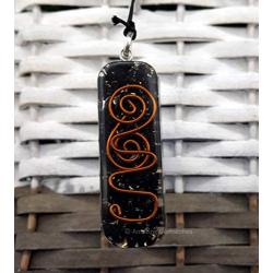 Shungite Orgone Healing Pendant Necklace for EMF Protection for Men Women with Adjustable Cord