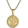 Jude Jewelers Stainless Steel Tree of Life Round Pendant Cockail Party Statement Necklace Jude Jewelers Stainless Steel Tree of Life Round Pendant Cockail Party Statement Necklace