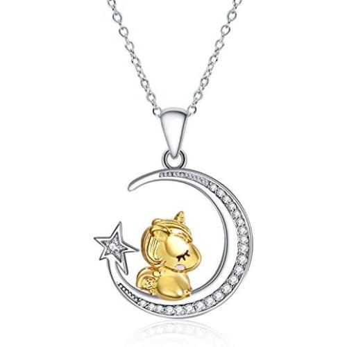 YFN Unicorn Gifts Sterling Silver Unicorn Necklace Unicorn Pendant Jewelry for Women