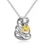MONGAS Sloth Jewelry Gifts Sloth Sunflower Necklace 925 Sterling Silver Jewelry for Women