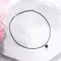 Cat Eye Jewels Swarovski Elements Crystal Black Leather Choker Square Cube Pendant Necklace for Women Girls