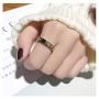 Gold Ring Women Teen Girls Rings 18K Gold Plated Titanium Steel with Cubic Zirconia Stones Ring Gift for Valentines Day Birthday