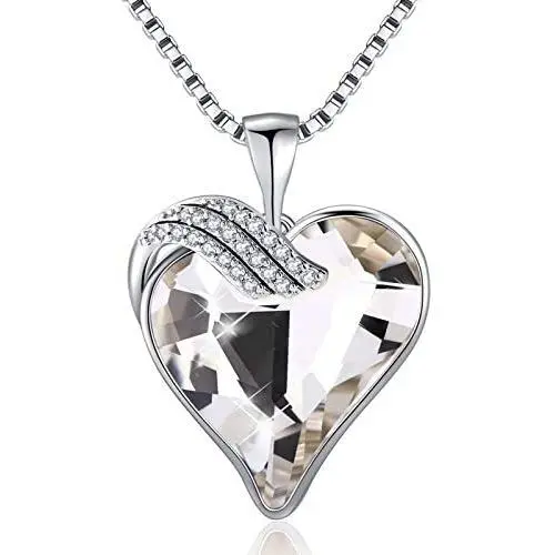 IEFRICH Gifts for Women Jewelry, Cubic Zirconia Birthstone Crystal Love Heart Pendant Necklace Gifts for Mom Wife Girlfriend Birthday Anniversary Mothers Day Valentines IEFRICH Gifts for Women Jewelry, Cubic Zirconia Birthstone Crystal Love Heart Pendant Necklace Gifts for Mom Wife Girlfriend Birthday Anniversary Mothers Day Valentines